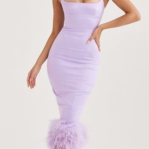 (New )HOUSE OF CB Helena Satin Dress
